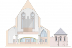 Slice through - showing opening up of archway to the right and letting in more light